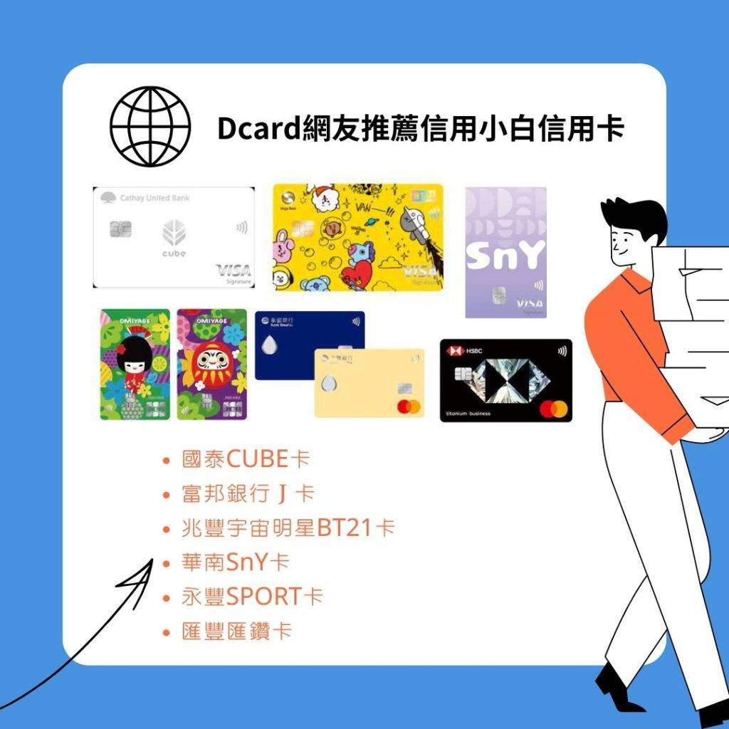 Dcard網友推薦信用小白信用卡6張